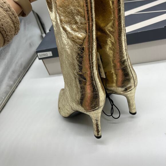 Worthington Womens Pleasant Stiletto Heel Dress Boots Gold Size 6 - Picture 9 of 16